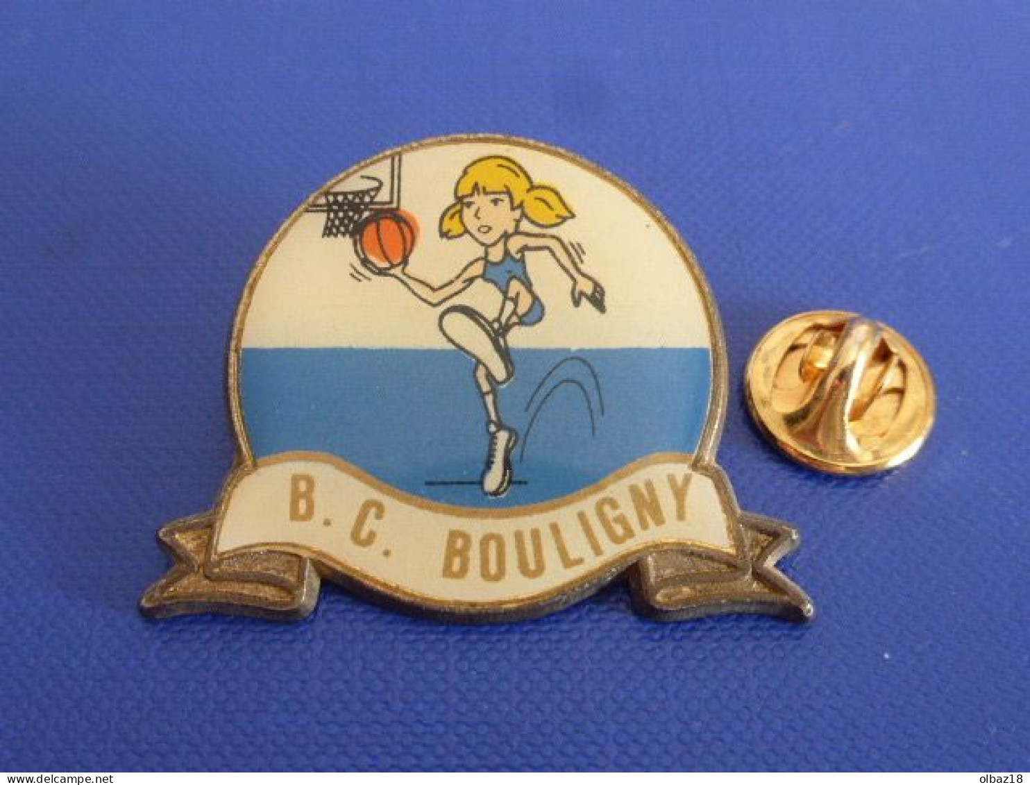 Pin's Basket Basketball - B.C Bouligny Club Sportif Féminin Fille - Meuse (PX4) - Basketball