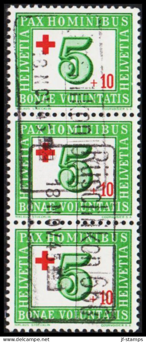 1945. HELVETIA - SCHWEIZ. PAX 5+10 C. In 3stripe. - JF543983 - Used Stamps