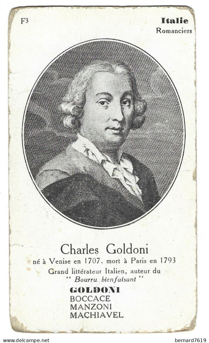 Chromo Image Cartonnee  - Histoire -  Italie - Charles Goldini - Histoire