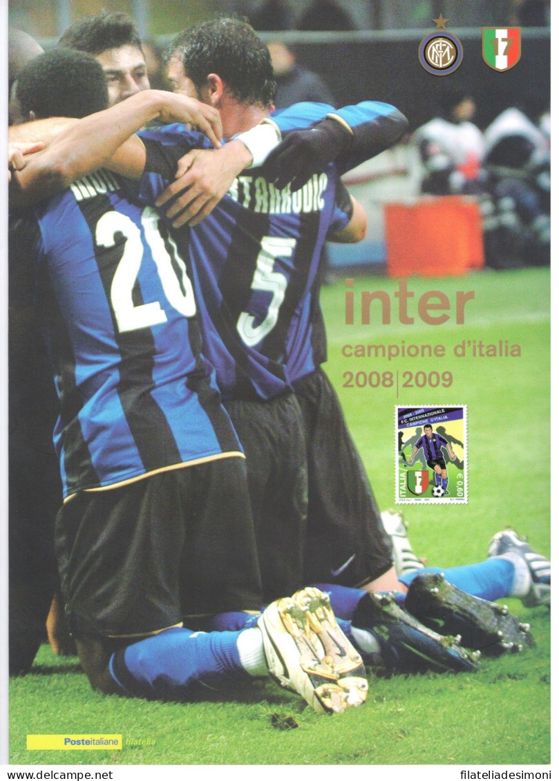 2008-2009 Italia - Repubblica, Folder Francobolli Inter Campione D'Italia MNH** - Pochettes