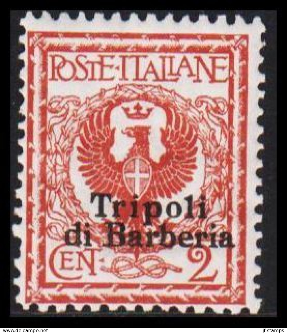 1909. TRIPOLI. Tripoli Di Barberia Overprint On CENT 2, Never Hinged.  (Michel 2) - JF544013 - Tripolitaine