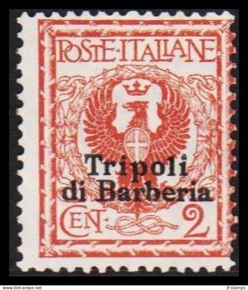 1909. TRIPOLI. Tripoli Di Barberia Overprint On CENT 2, No Gum.  (Michel 2) - JF544014 - Tripolitaine