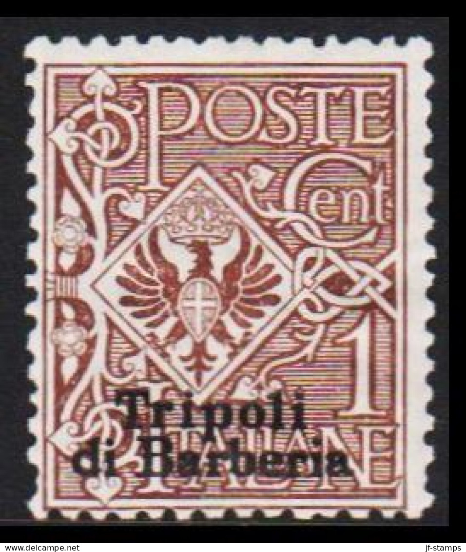 1909. TRIPOLI. Tripoli Di Barberia Overprint On CENT 1, Never Hinged.  (Michel 1) - JF544016 - Tripolitania