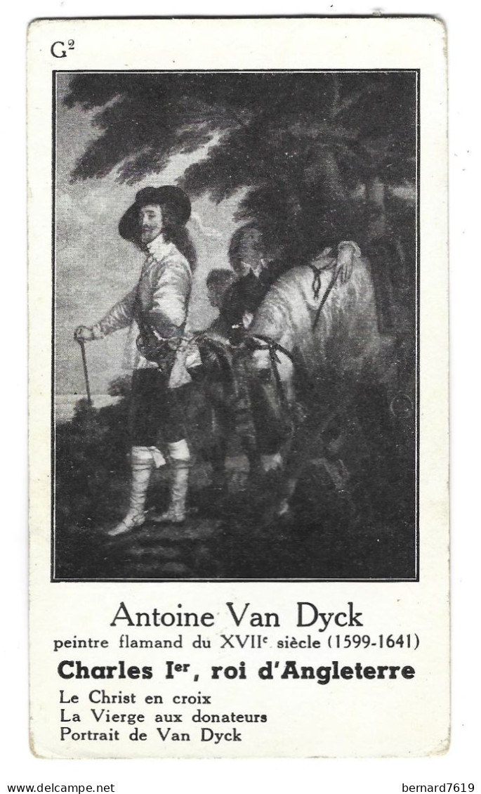 Chromo Image Cartonnee  - Histoire -   Peinture - Antoine Van Dyck -  Charles 1 Er Roi D'angleterre - Histoire