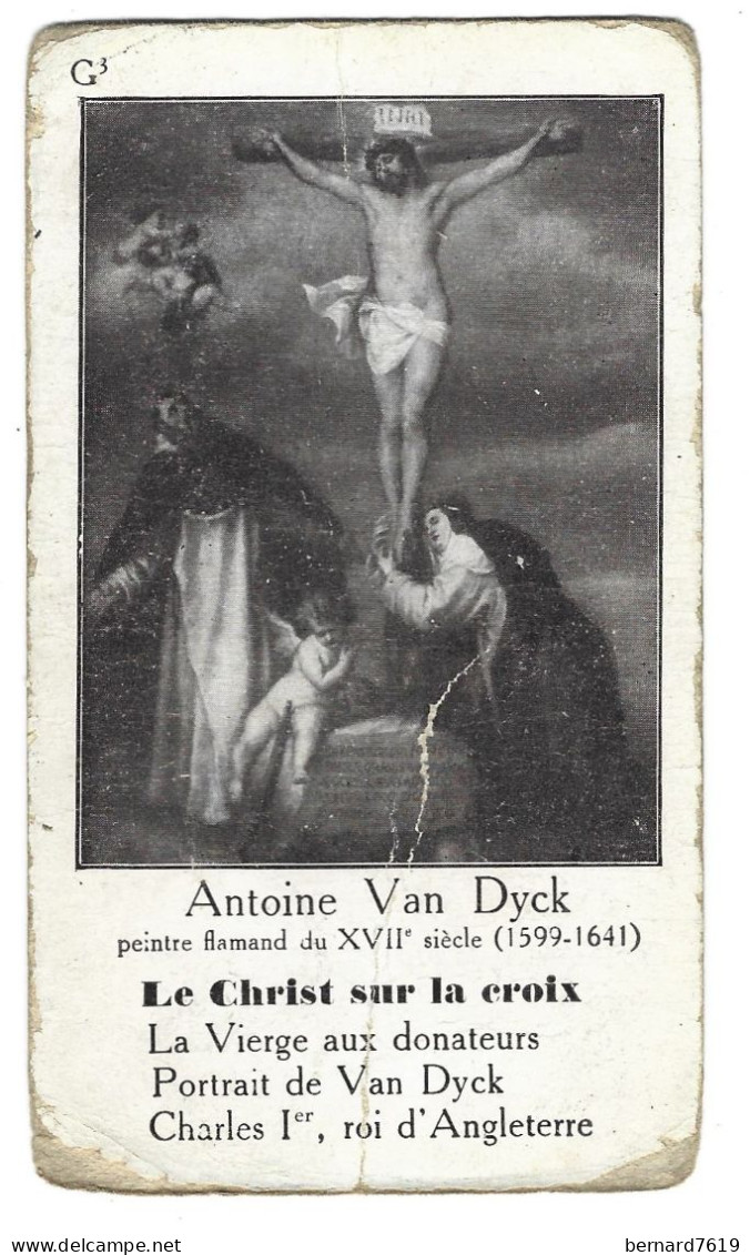 Chromo Image Cartonnee  - Histoire -   Peinture - Antoine Van Dyck - Le Christ Sur La Croix - History