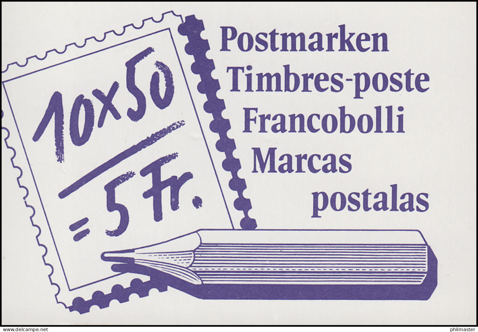 Schweiz Markenheftchen 0-84, Postbeförderung: Der Postbote 1988, ** - Booklets