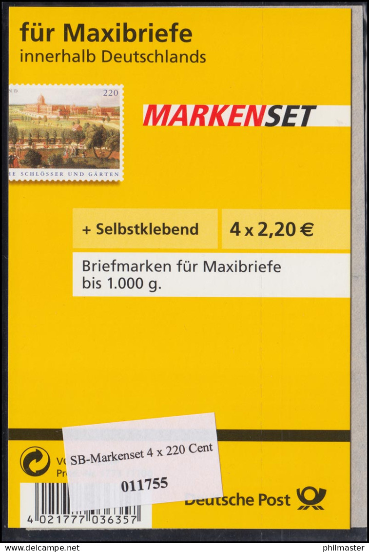 59Ia SB Ab Geblistertes Teil-MH Schlitzperforation, Label A, ** - 2001-2010