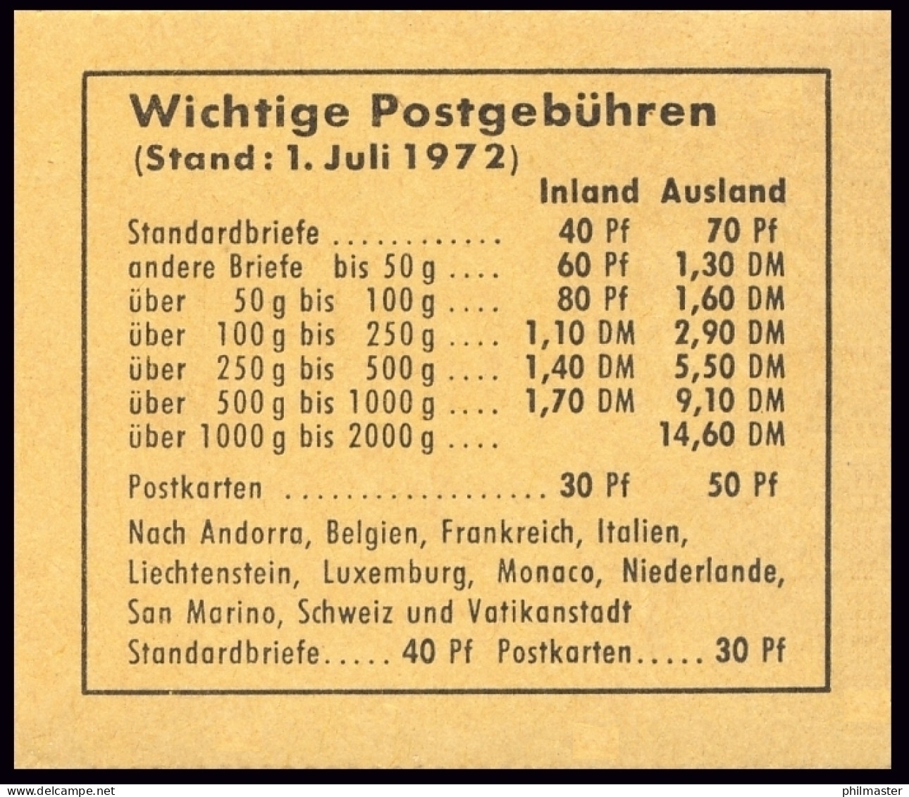 18a MH Unfallverhütung 1972, RLV II, Postfrisch ** - 1951-1970