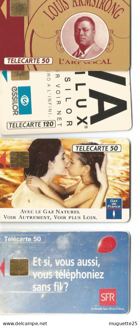 France Lot De 12 Differents Cartes Téléphones Sur : Café-cinéma Musique - Louis Armsrong Etc - Colecciones