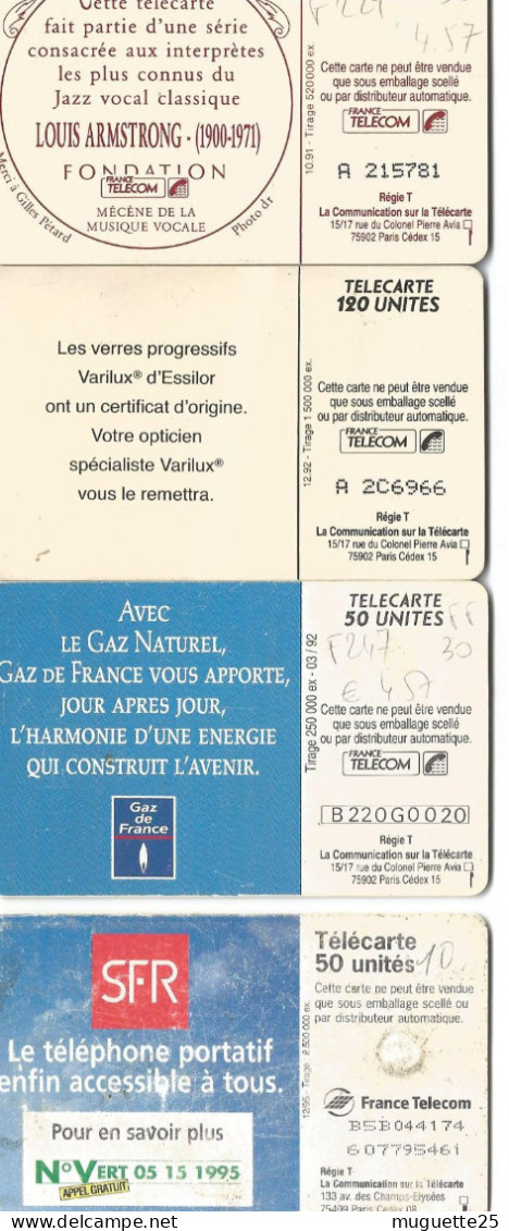 France Lot De 12 Differents Cartes Téléphones Sur : Café-cinéma Musique - Louis Armsrong Etc - Sammlungen