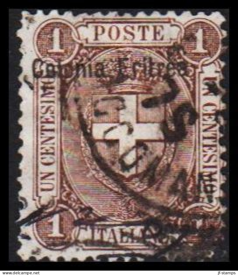 1897-1899. ERITREA. POSTE ITALIANA Colonia Eriterea Overprint On 1 C.  (Michel 12) - JF544062 - Erythrée