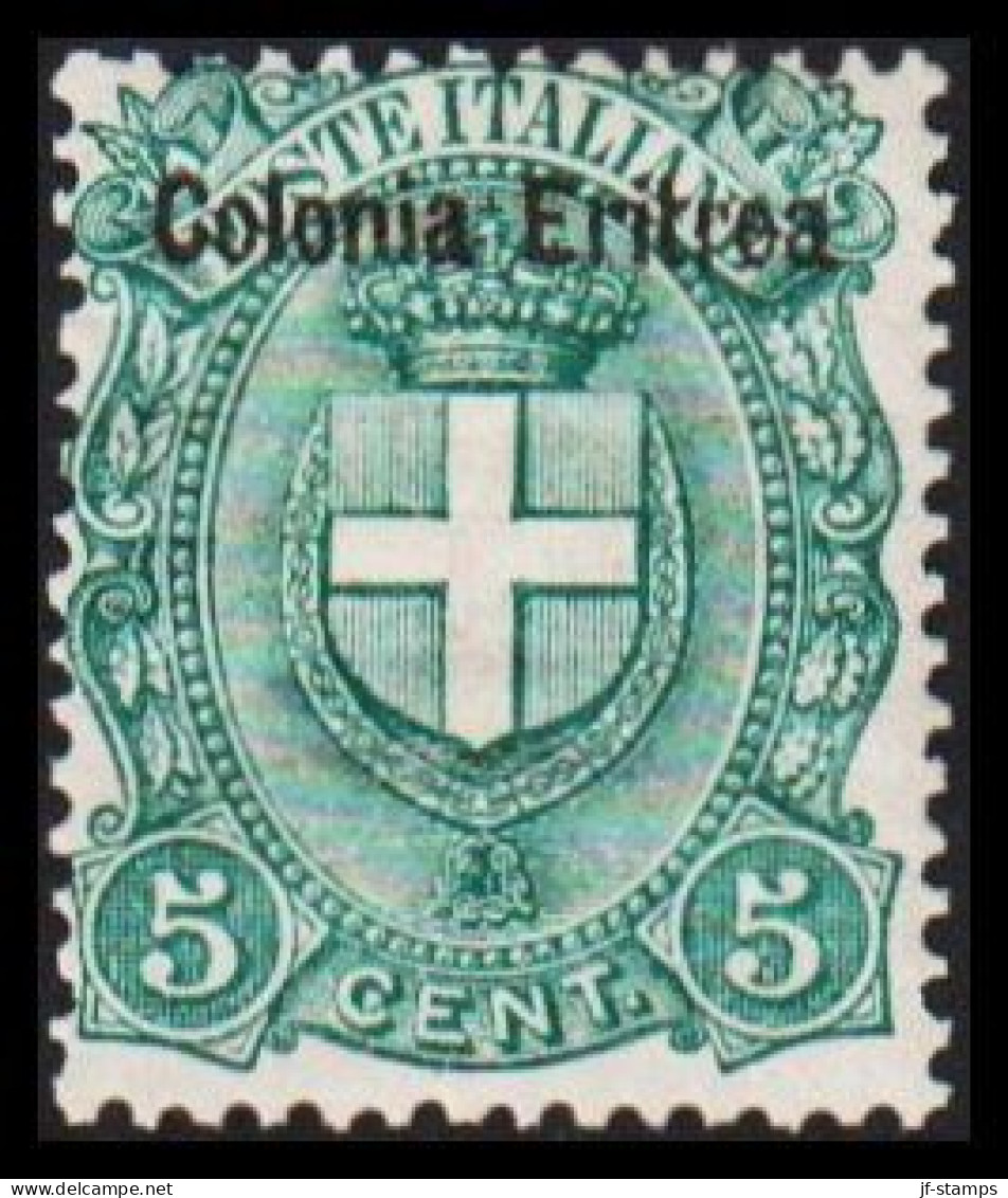 1897-1899. ERITREA. POSTE ITALIANA Colonia Eriterea Overprint On 5 C. Hinged.  (Michel 14) - JF544066 - Erythrée