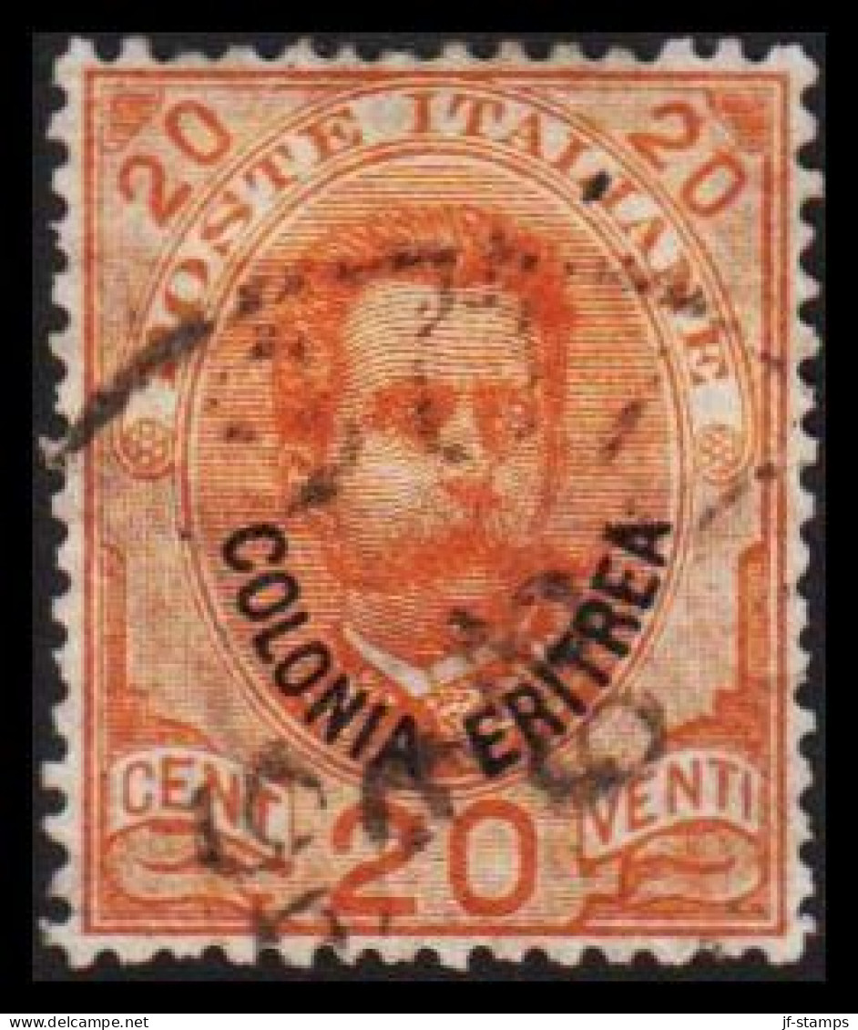 1895-1898. ERITREA. POSTE ITALIANA COLONIA ERITREA Overprint On 20 C. Umberto I.  (Michel 16) - JF544073 - Eritrea