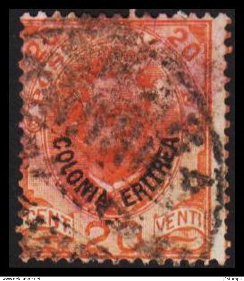 1895-1898. ERITREA. POSTE ITALIANA COLONIA ERITREA Overprint On 20 C. Umberto I.  (Michel 16) - JF544075 - Eritrea