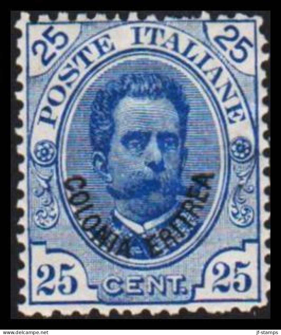 1895-1898. ERITREA. POSTE ITALIANA COLONIA ERITREA Overprint On 25 C. Umberto I. Hinged. (Michel 17) - JF544076 - Eritrea