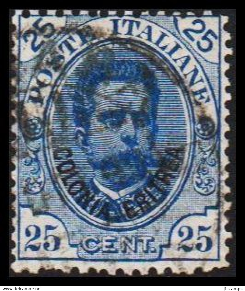 1895-1898. ERITREA. POSTE ITALIANA COLONIA ERITREA Overprint On 25 C. Umberto I.  (Michel 17) - JF544077 - Erythrée