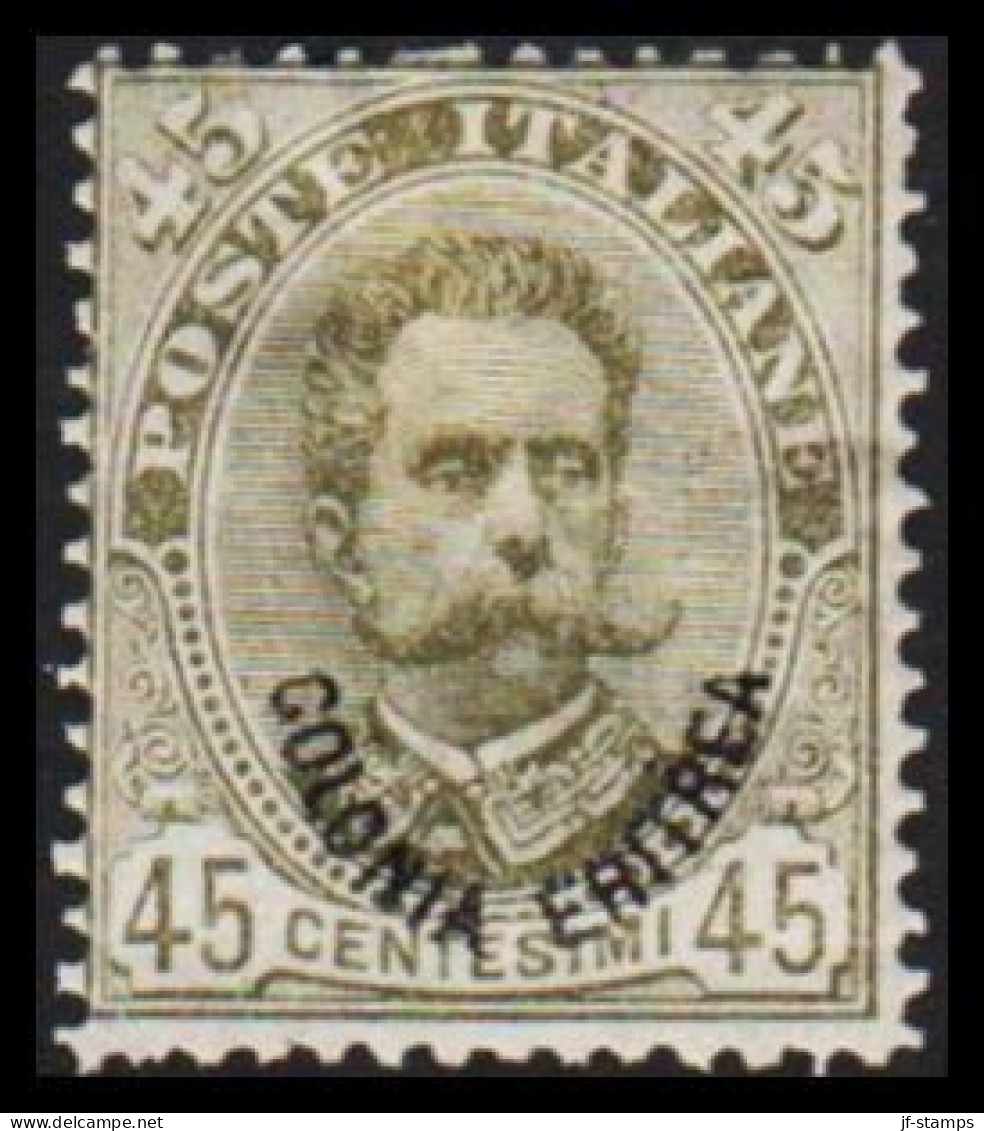 1895-1898. ERITREA. POSTE ITALIANA COLONIA ERITREA Overprint On 45 C. Umberto I. Hinged. (Michel 18) - JF544079 - Erythrée