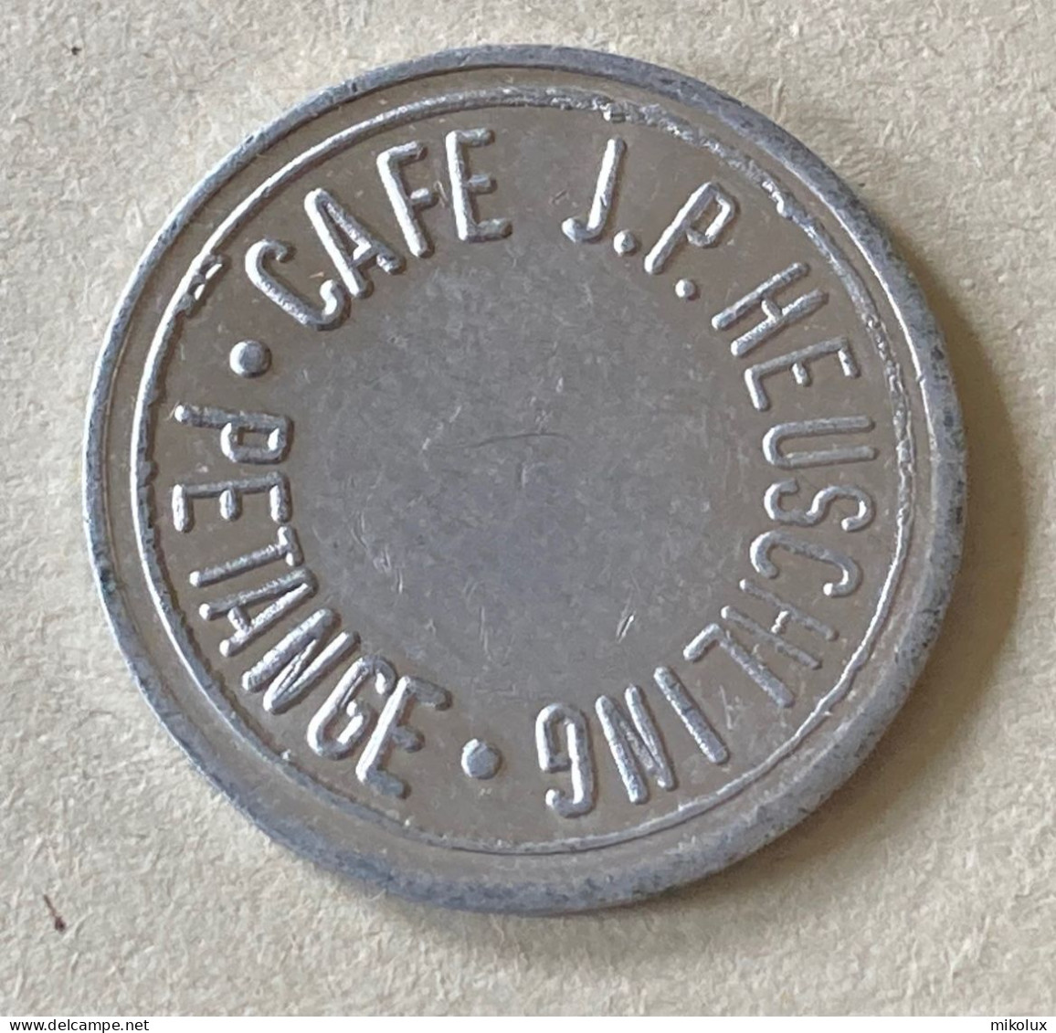 Luxembourg  Petange .Cafe J.P. Heuschling . Jeton -Token - Bon  ( Durchmesser +- 23 Mm ) - Professionali / Di Società