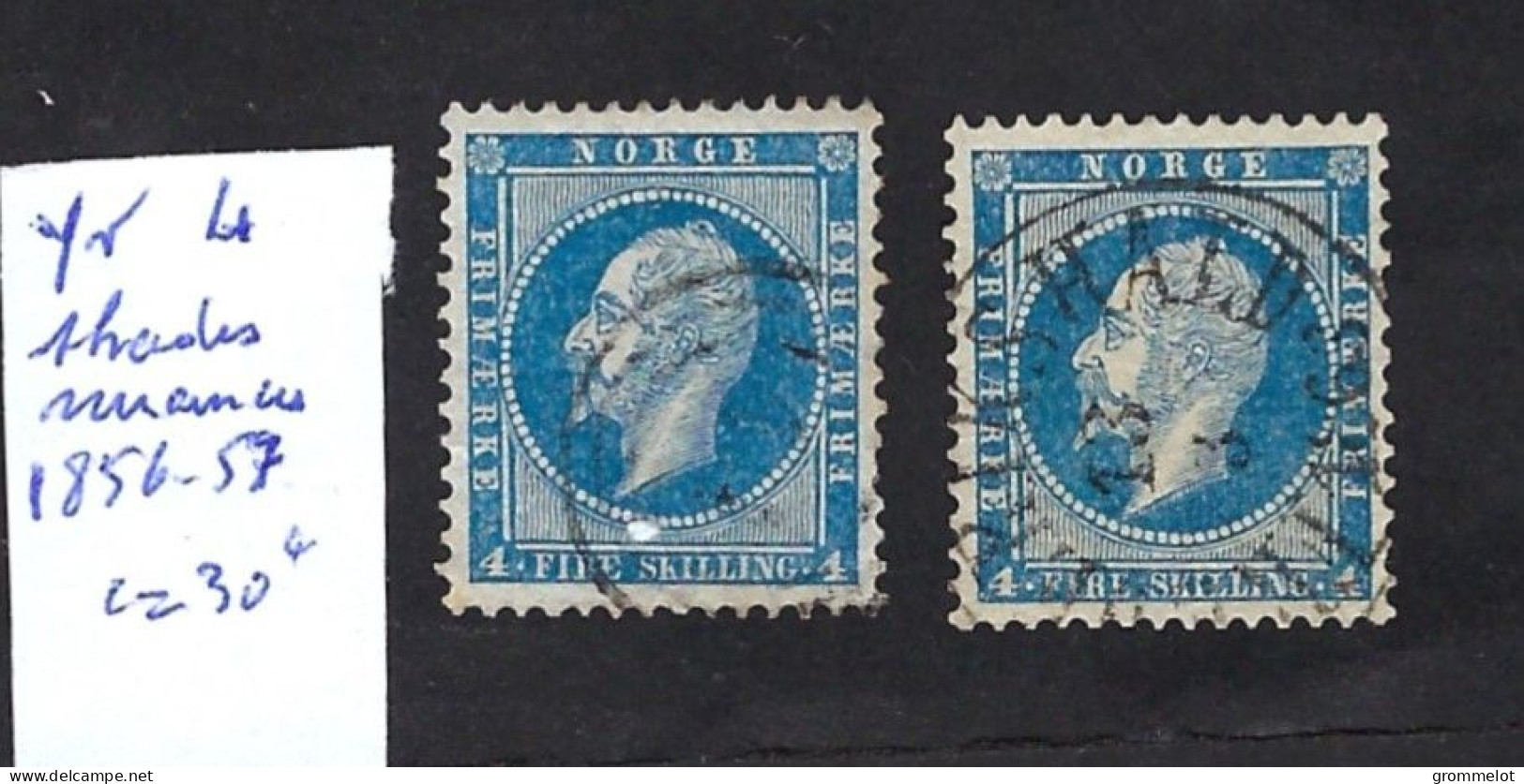 NORVEGE: YV 4 (1856/57, 2 Nuances (Shades), Oblitérés, Bon Centrage, Bonne Perf ,very Good Condition, Très Beaux - Usati