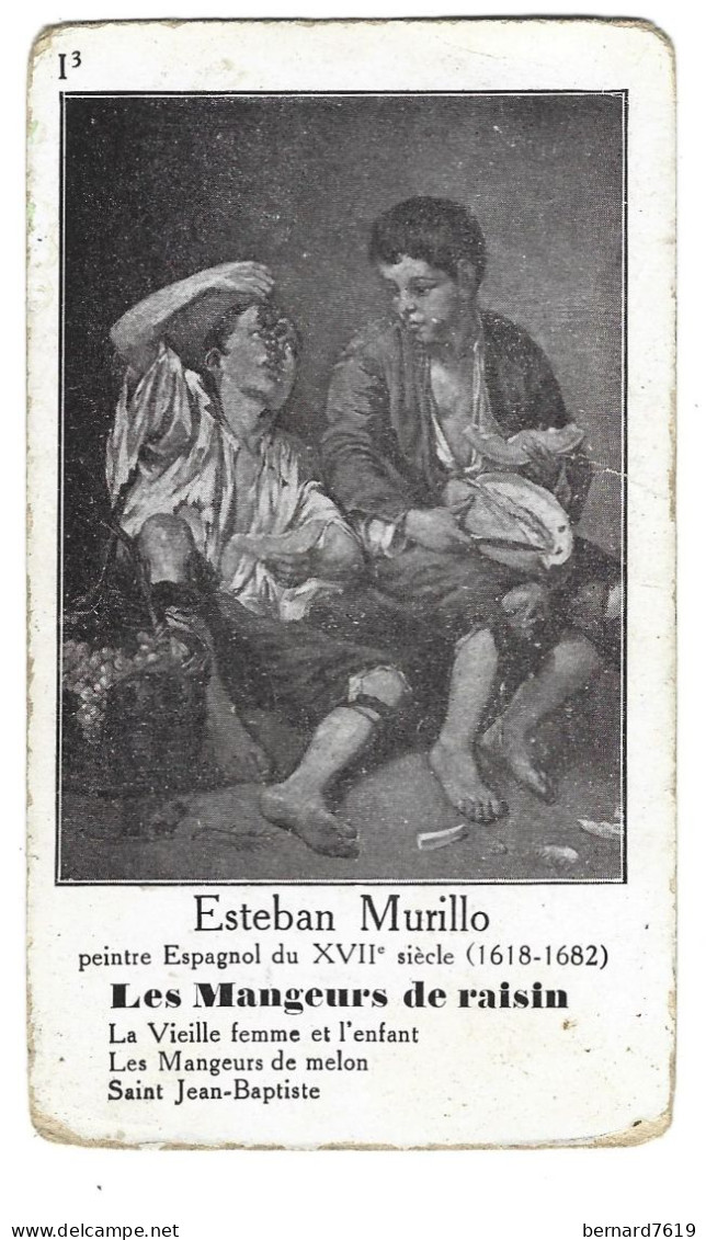 Chromo Image Cartonnee  - Histoire -  Esteban Murillo Espagne -  Les Mangeurs De Raisin - Geschichte