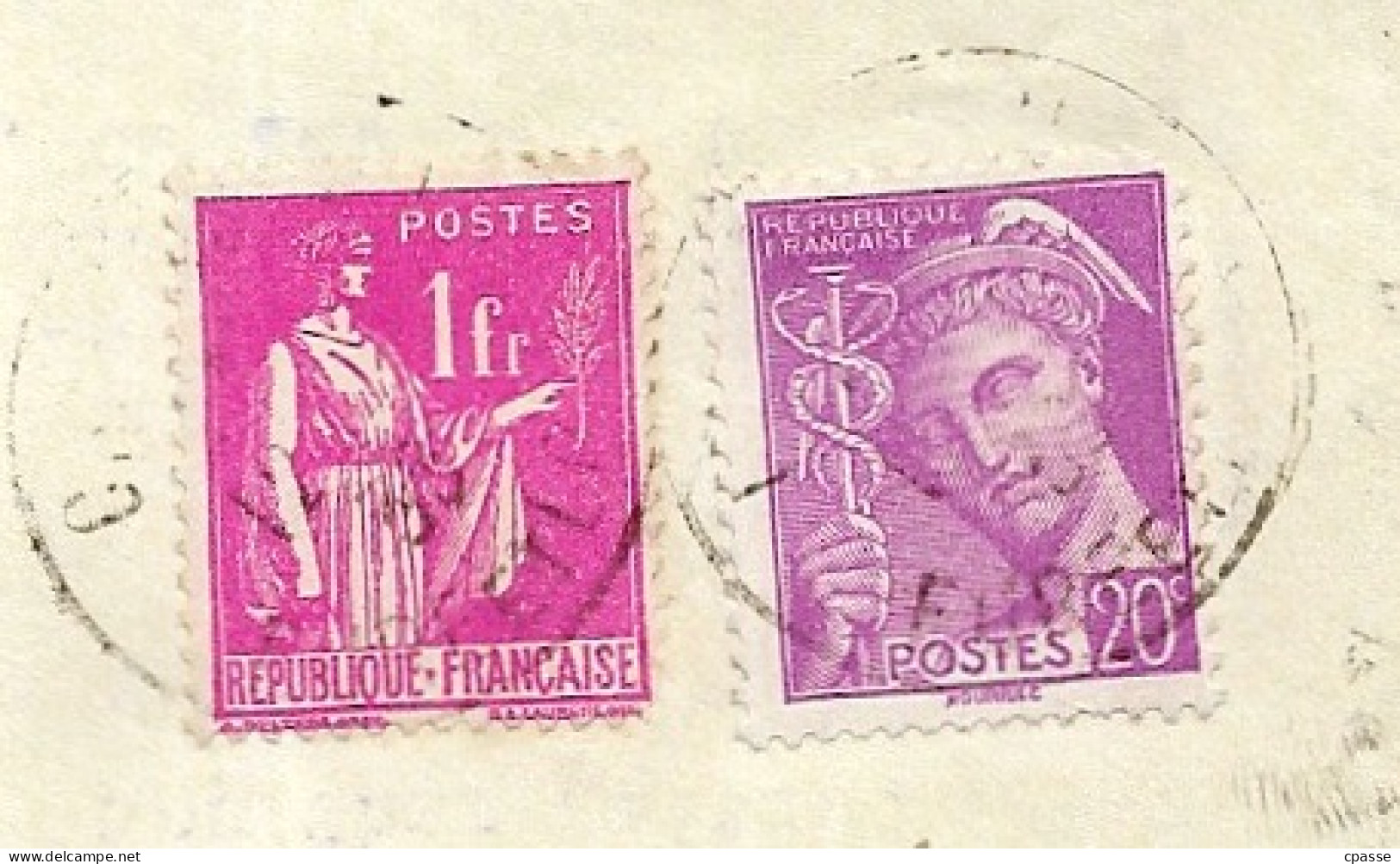 1939 Lettre Avec Timbre PAIX N° 369 YT + MERCURE N° 410 YT - Cartas & Documentos