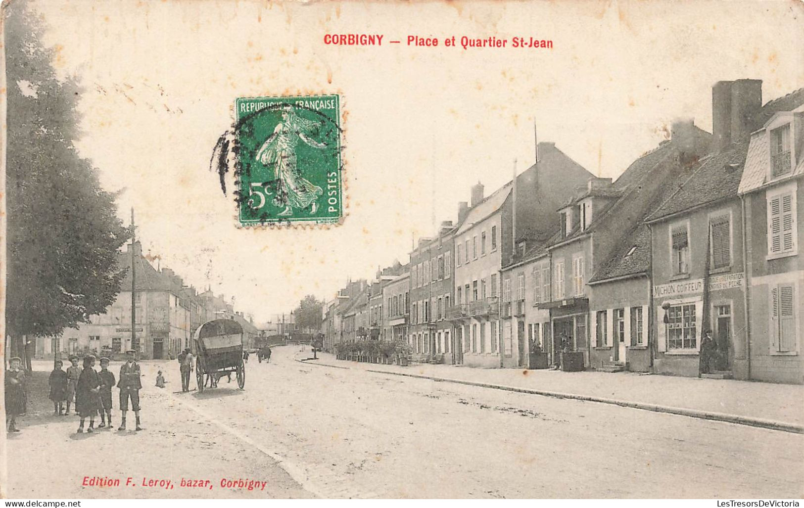 FRANCE - Corbigny - Vue Sur La Place Et Quartier St Jean - Carte Postale Ancienne - Corbigny