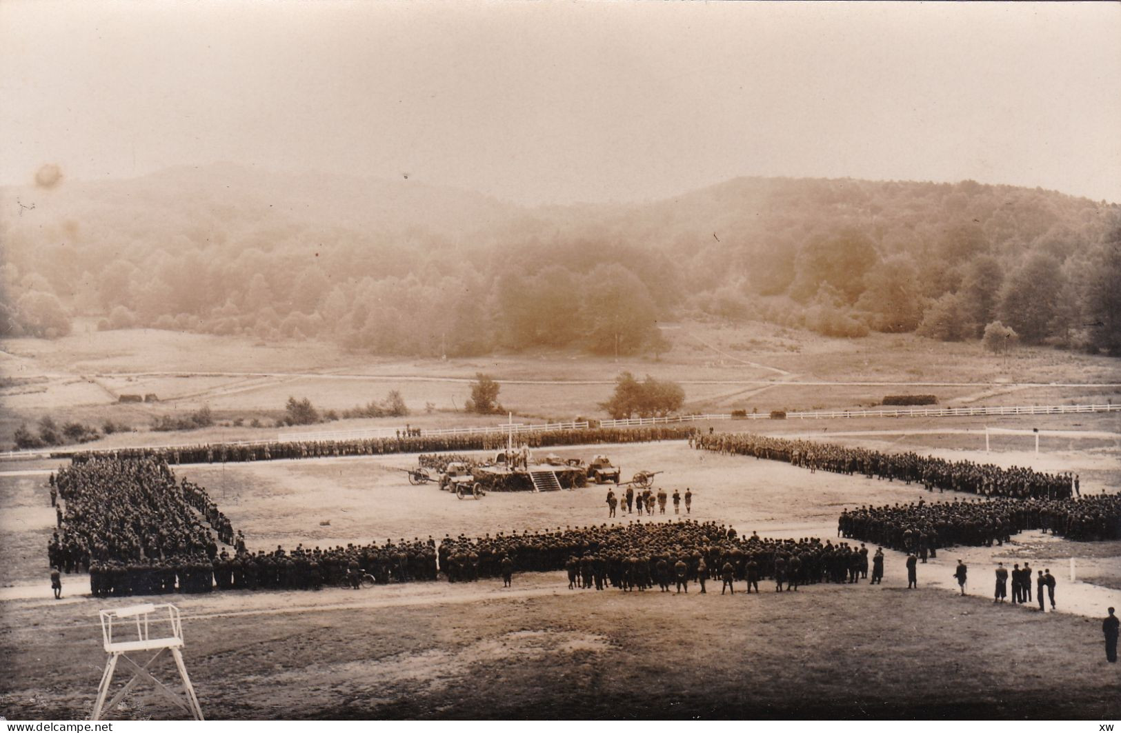 GUERRE -MILITARIA -1939-45 - LA COURTINE-23- 9 Août- 42 Musique Du 1er, 27, 32e RI Et Messe - 4 Cartes Photos - 24-03-24 - Guerre 1939-45