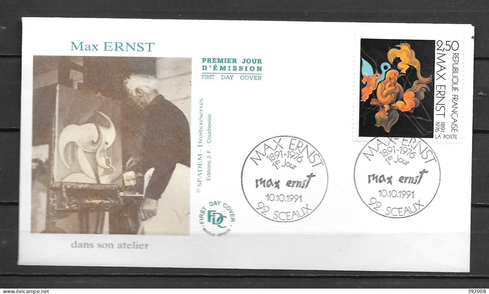 1991 - Max Ernst - FDC France - Joint Issues