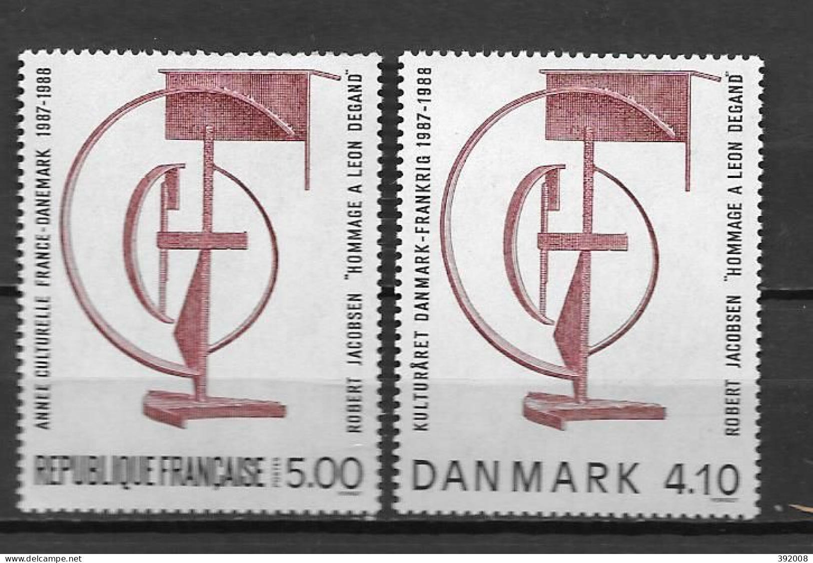 1988 - Danemark, France - Relations Culturelles - Joint Issues