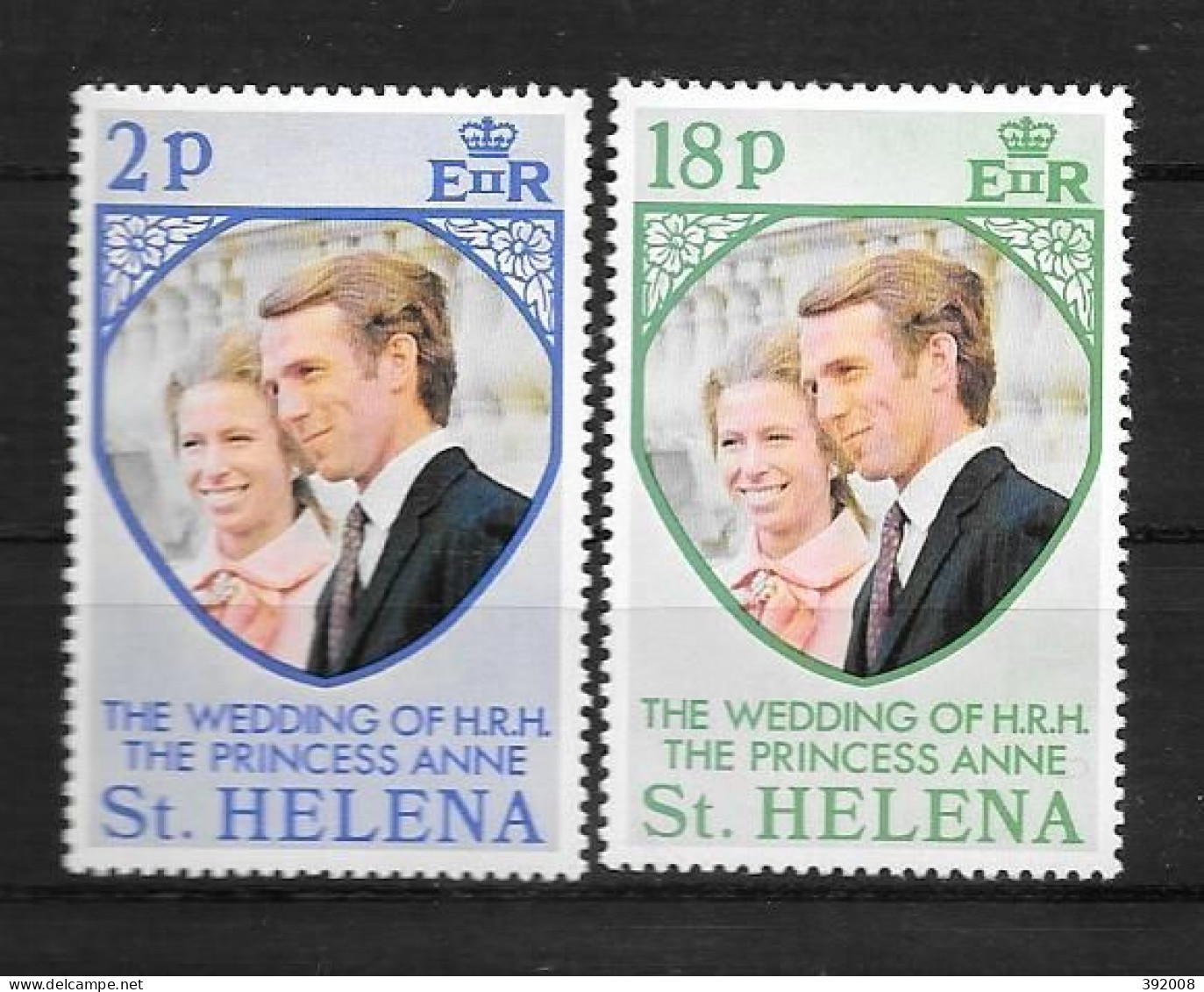 1973 - STE HELENE - Mariage Princesse Anne - Joint Issues