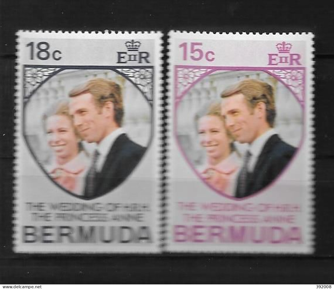 1973 - BERMUDES - Mariage Princesse Anne - Joint Issues