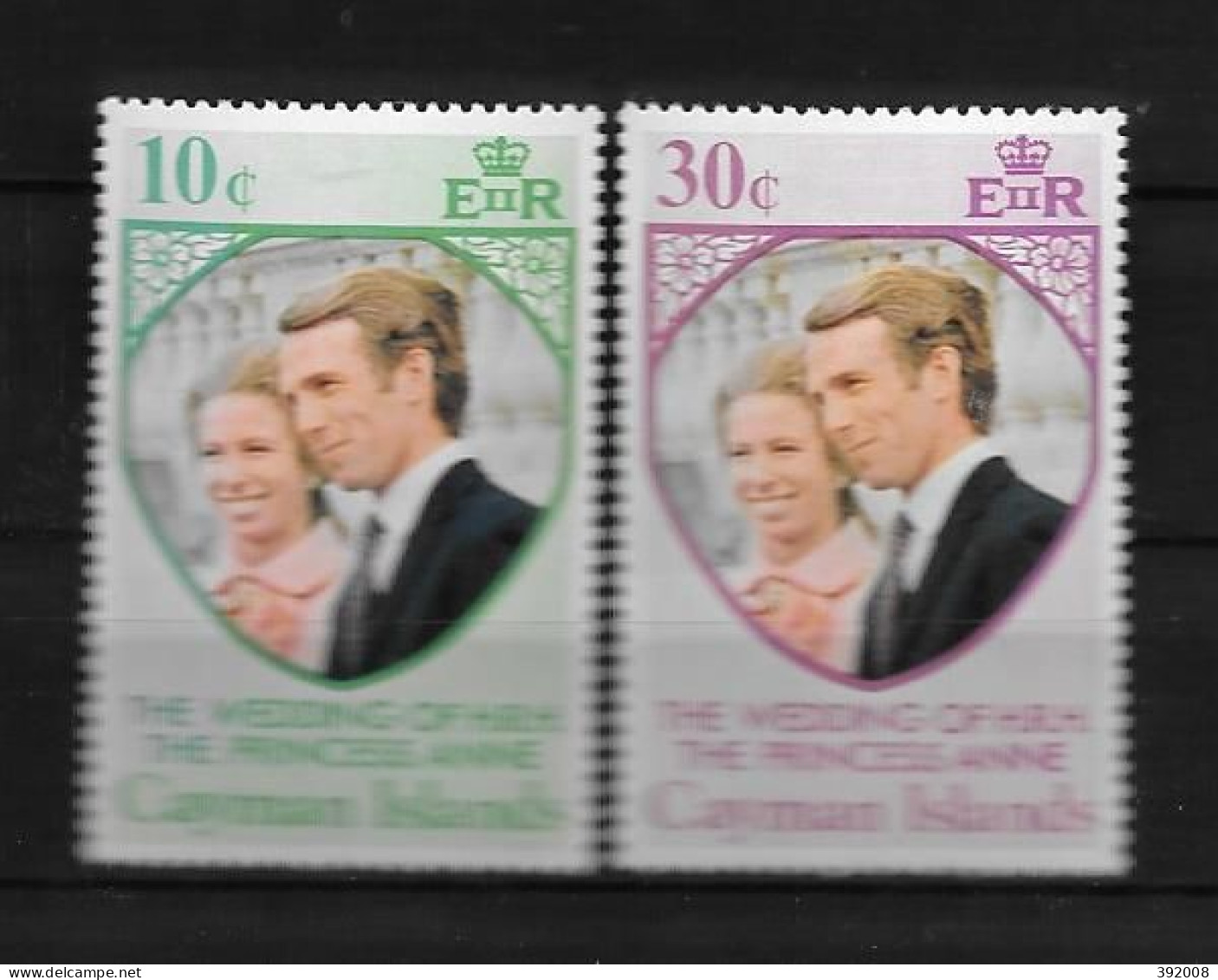 1973 - CAYMAN - Mariage Princesse Anne - Joint Issues