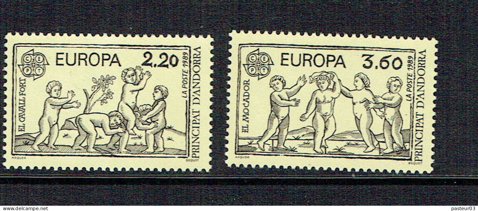 N° 378 - 379 Andorre Paire Europa Luxe - Nuevos