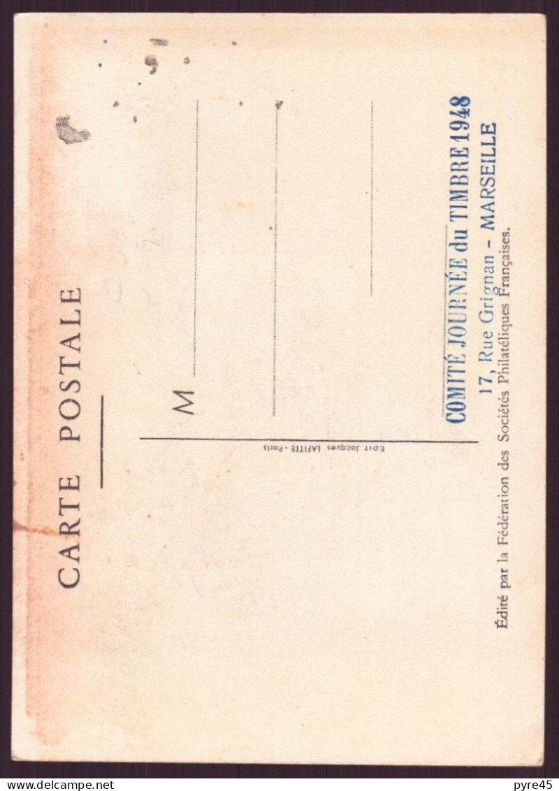 France, FDC, Carte Du 6 Mars 1948 à Marseille " Journée Du Timbre " ( Côte 30€ ) - ....-1949