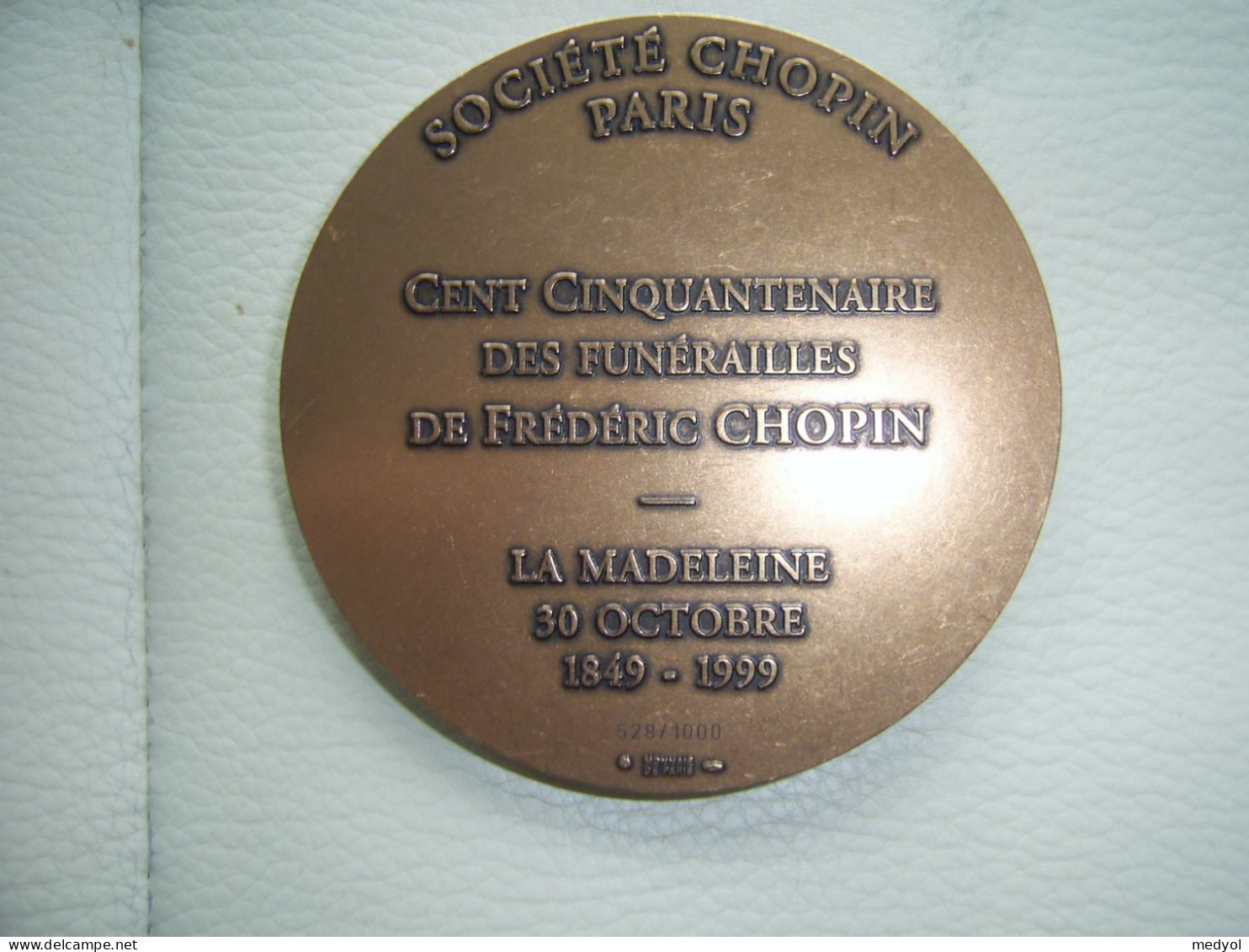 GROSSE MEDAILLE EN BRONZE SIGNEE Robert COUTIN  - CHOPIN - Professionnels / De Société