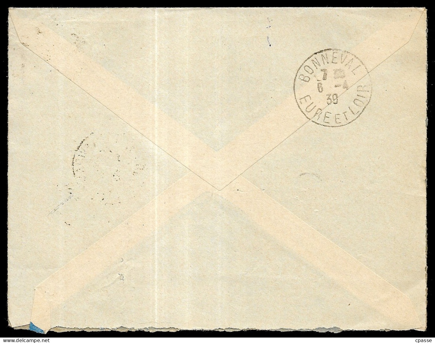 1939 Lettre Timbre PAIX N° 367 YT Seul Sur Lettre (de "Maître A. Aubert" Notaire à Meslay-Le-Vidame 28 Vers Bonneval) - 1932-39 Vrede