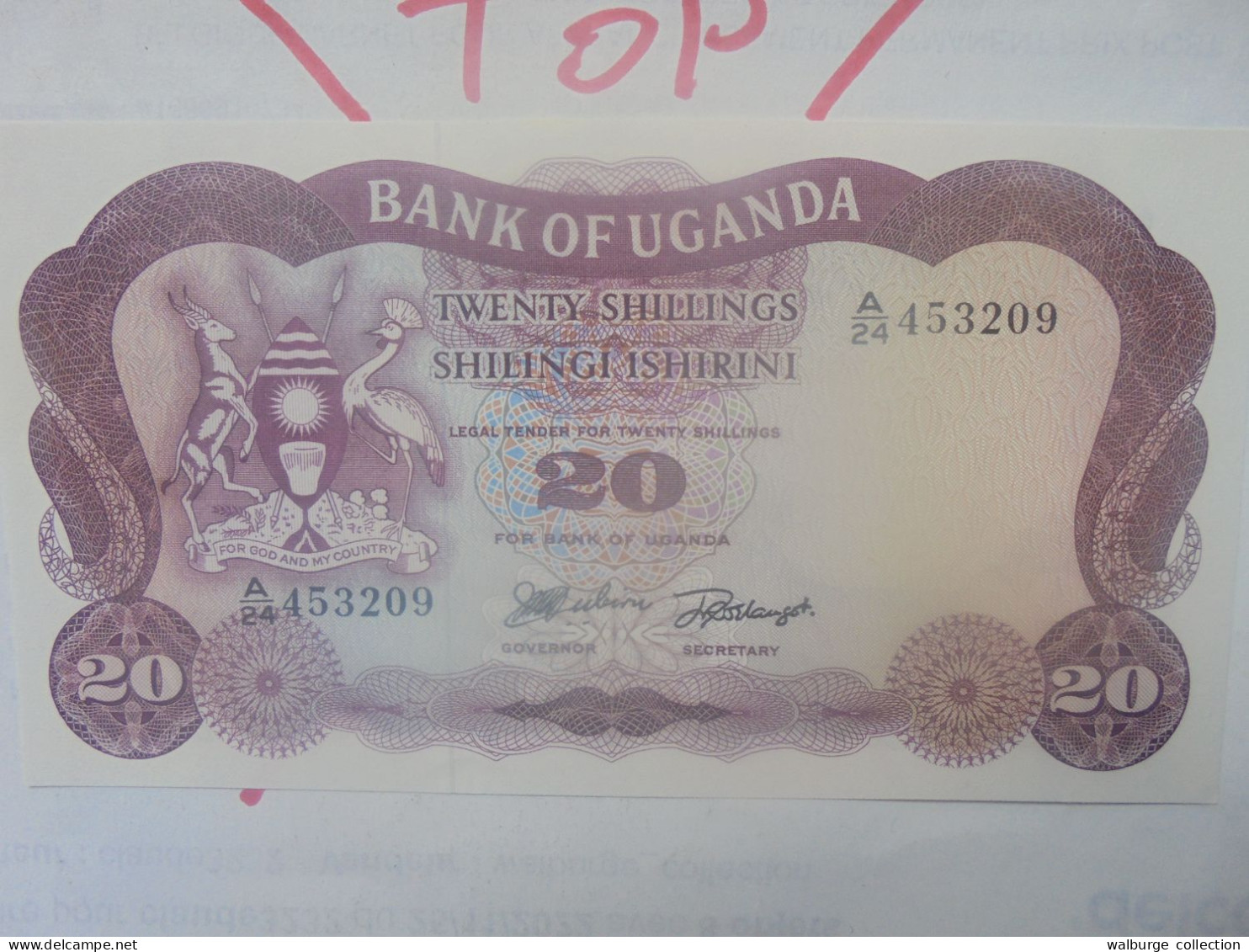 OUGANDA 20 SHILLINGS 1966 Neuf (B.33) - Uganda