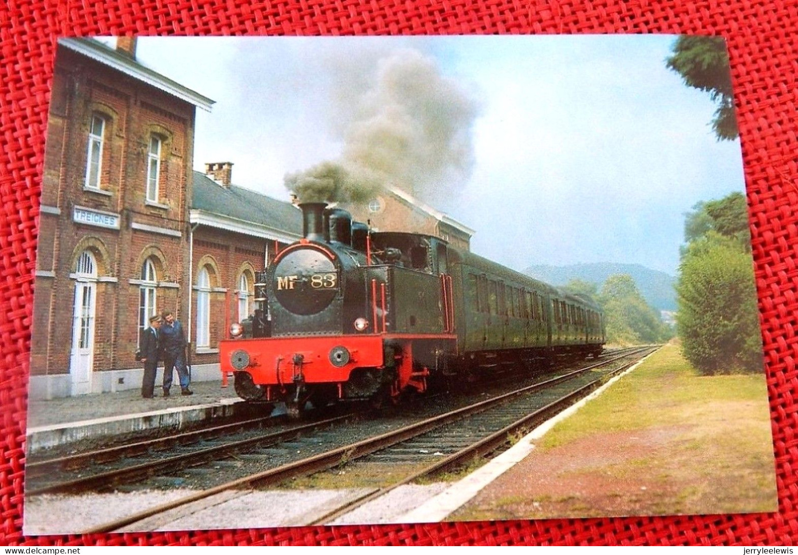 MARIEMBOURG - TREIGNES -  Chemin De Fer à Vapeur Des 3 Vallées - Locomotive MF83 Au Départ De La Gare De Treignes - Gares - Avec Trains