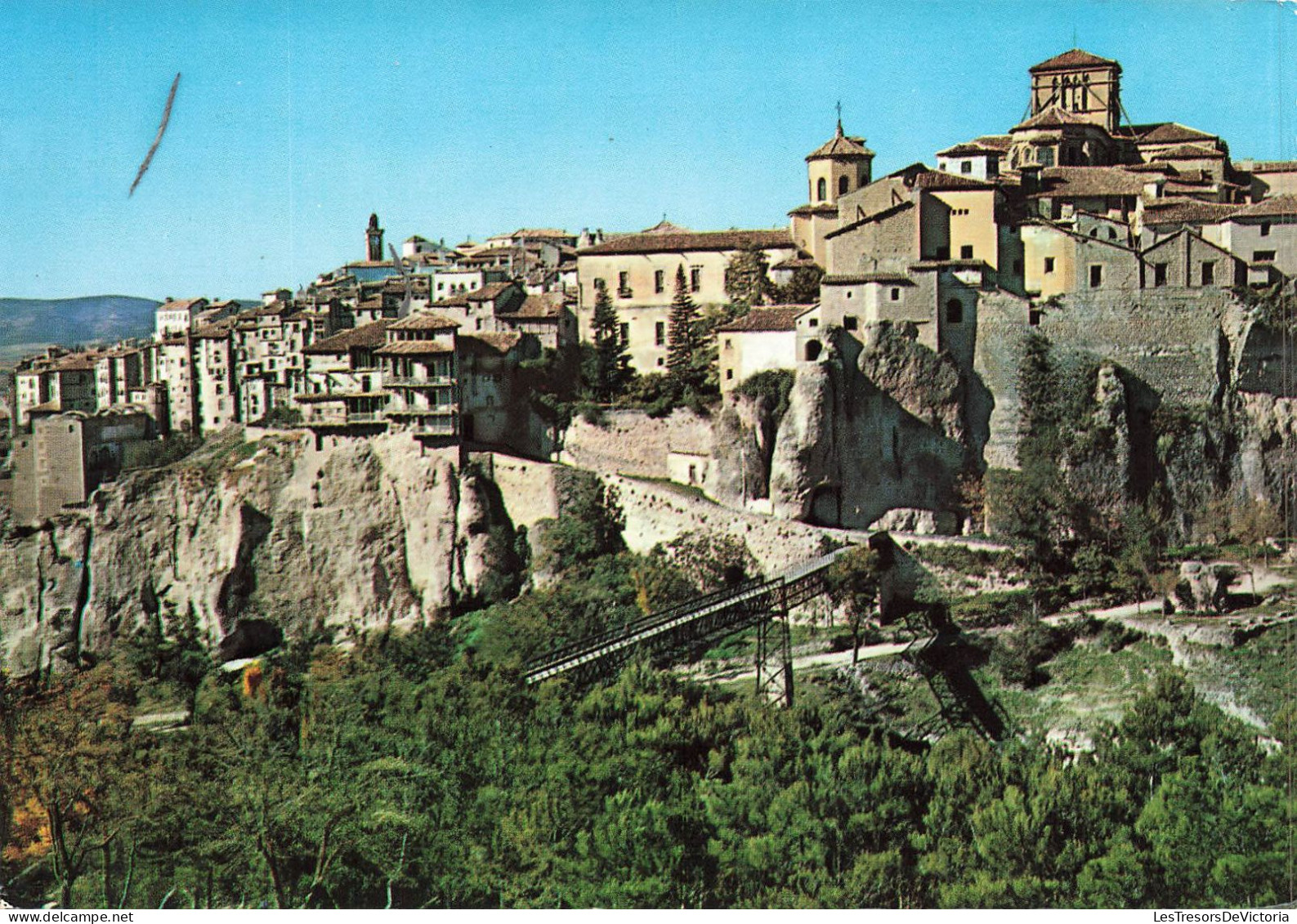 ESPAGNE - Cuenca - Casas Colgadas Y Vista Parcial - Carte Postale - Cuenca