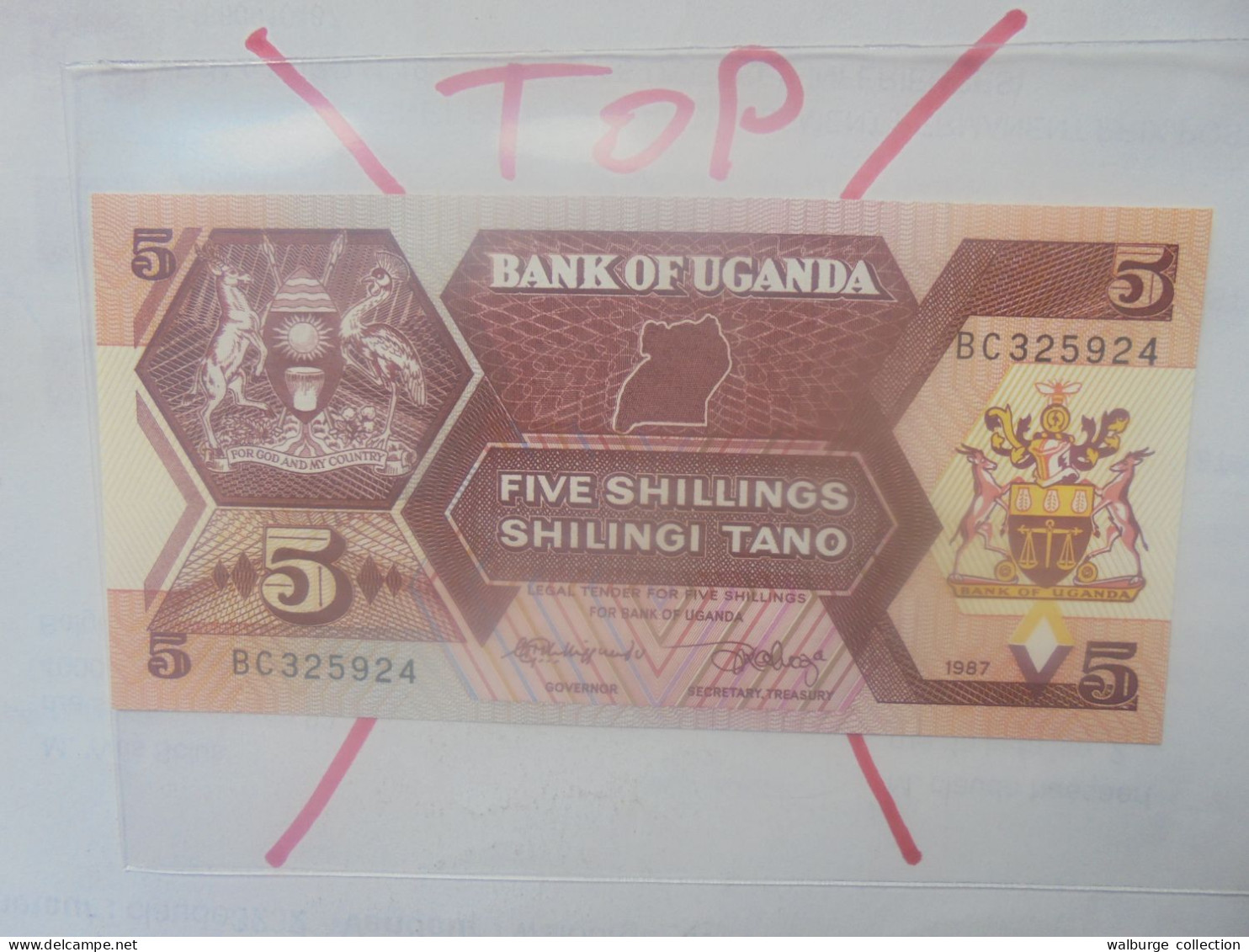 OUGANDA 5 SHILLINGS 1987 Neuf (B.33) - Oeganda