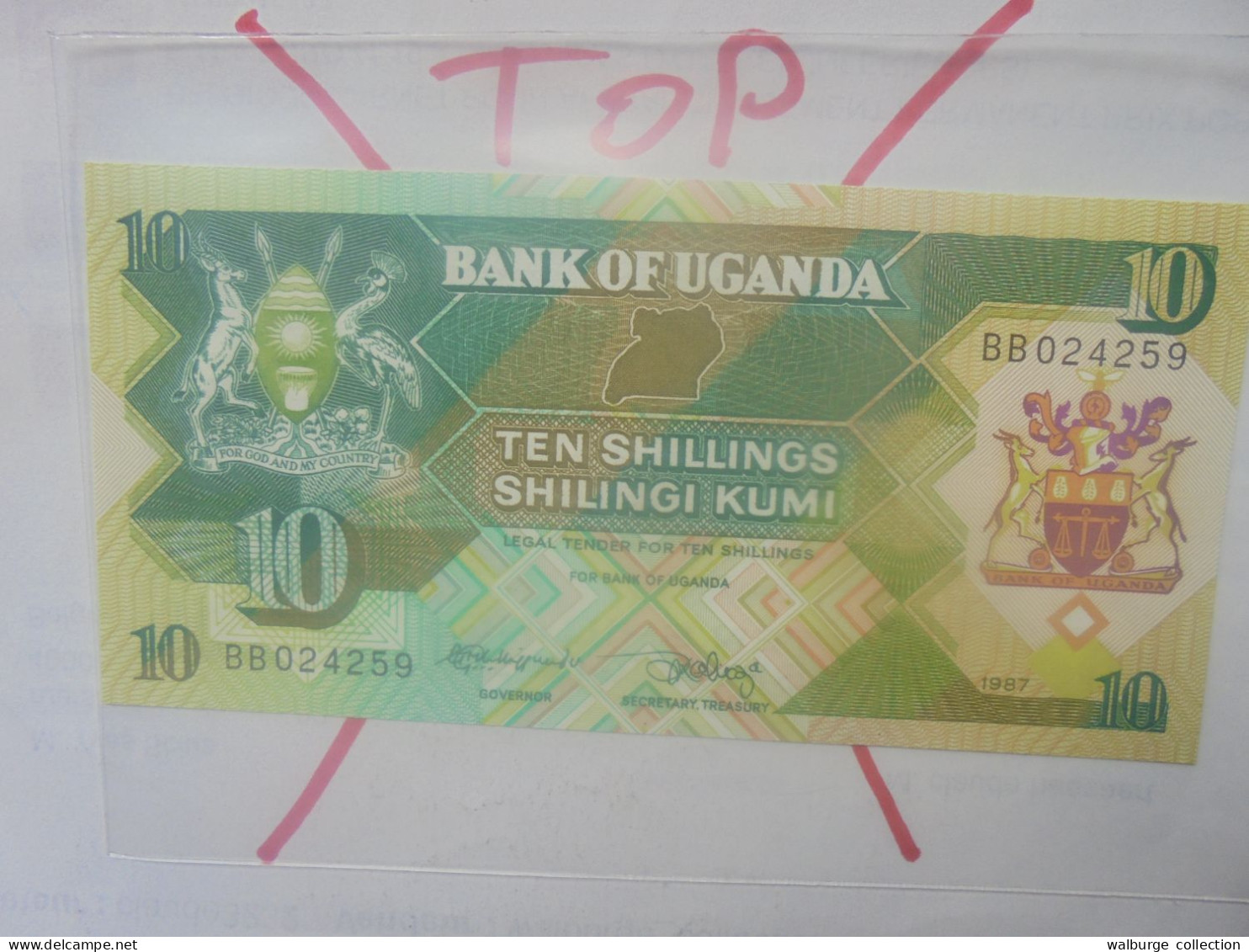 OUGANDA 10 SHILLINGS 1987 Neuf (B.33) - Uganda