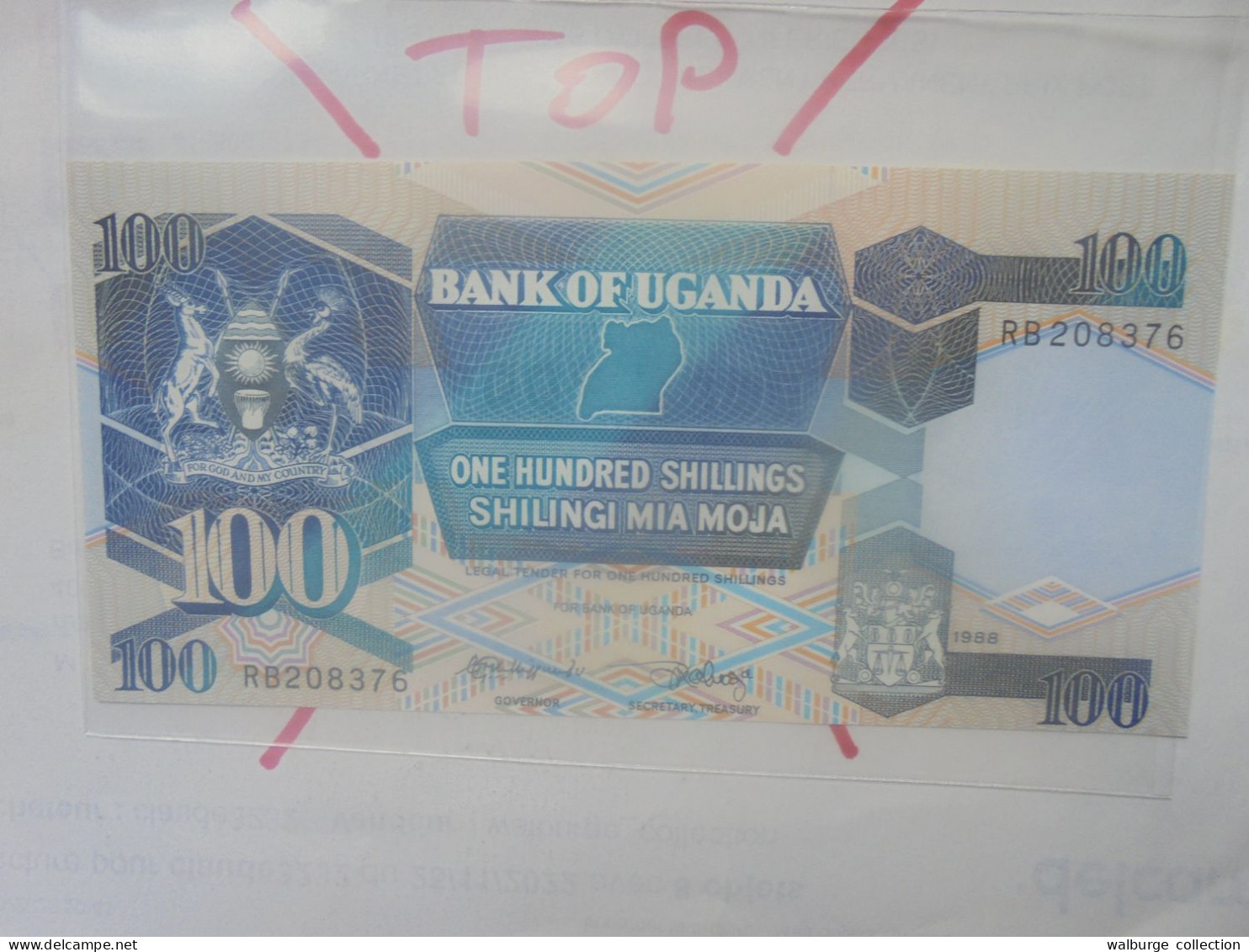 OUGANDA 100 SHILLINGS 1988 Neuf (B.33) - Ouganda