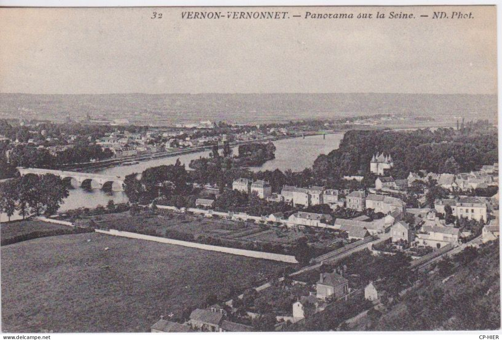 27 - EURE - VERNON - VERNONNET - PANORAMA SUR LA SEINE - CHATEAU AU SECOND PLAN - Vernon