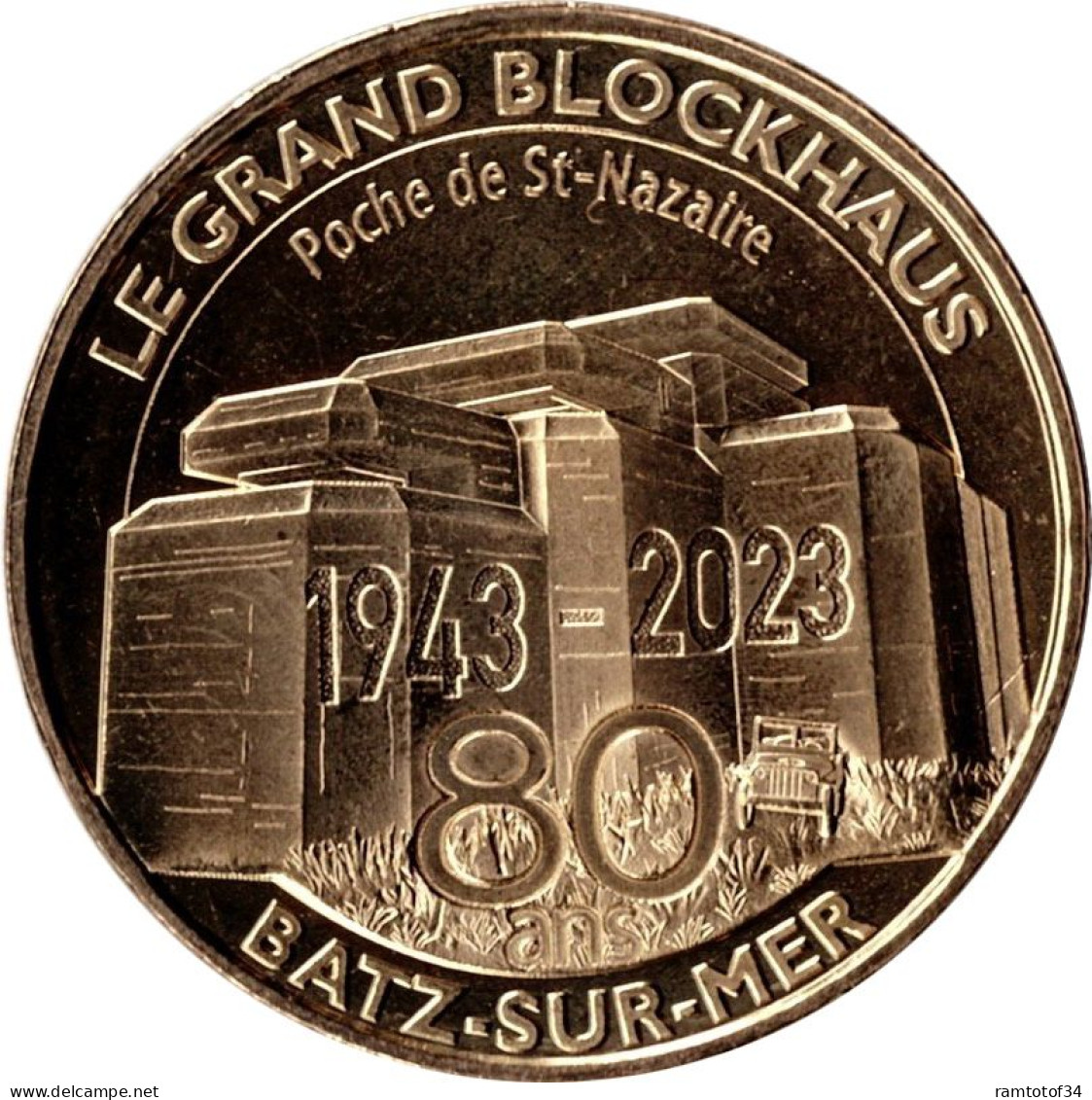 2023 MDP380 - BATZ-SUR-MER - Le Grand Blockhaus (80 Ans) / MONNAIE DE PARIS - 2023