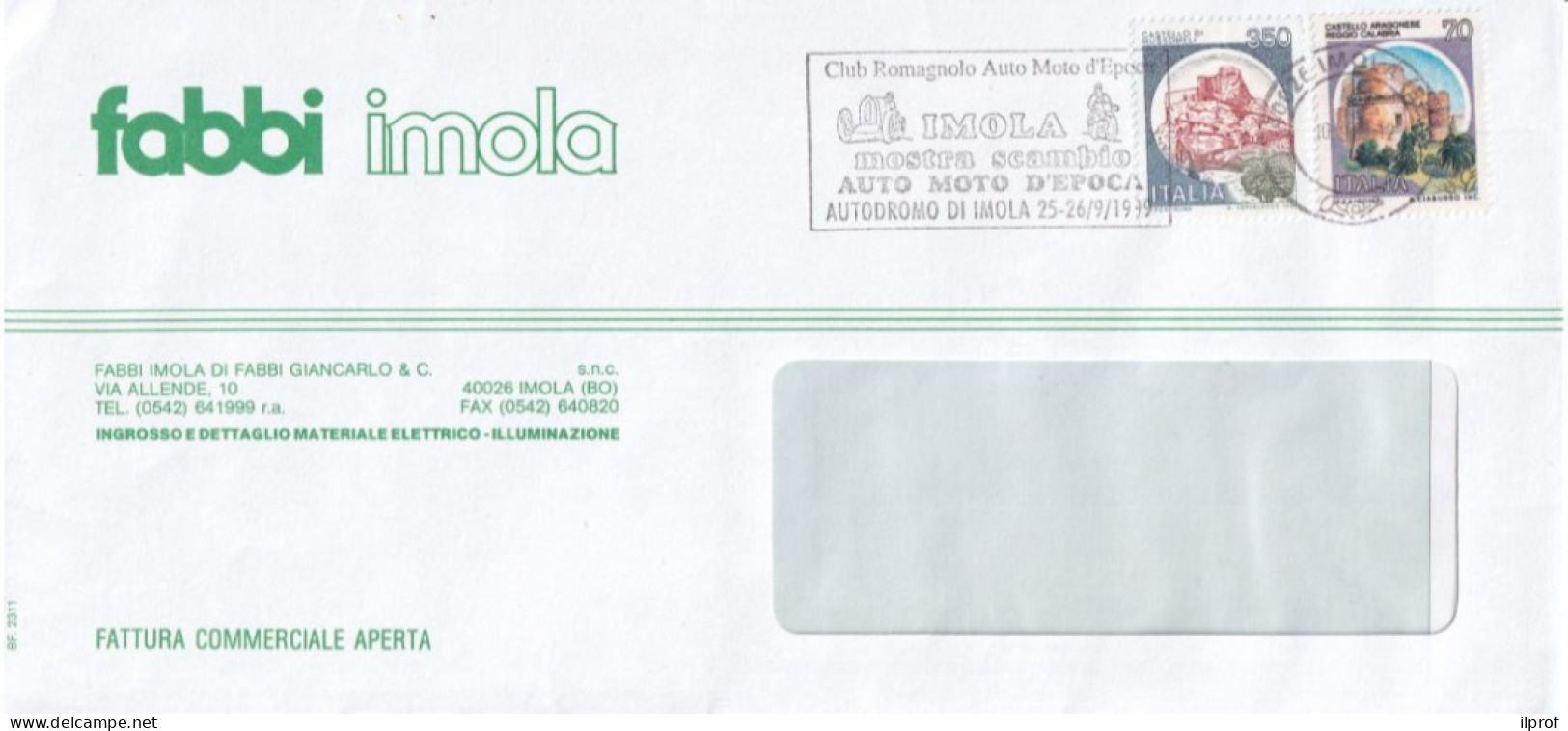 Autodromo Imola - Annullo CRAME 1999 Su Busta Commerciale  Rif. S350 - 1991-00: Storia Postale