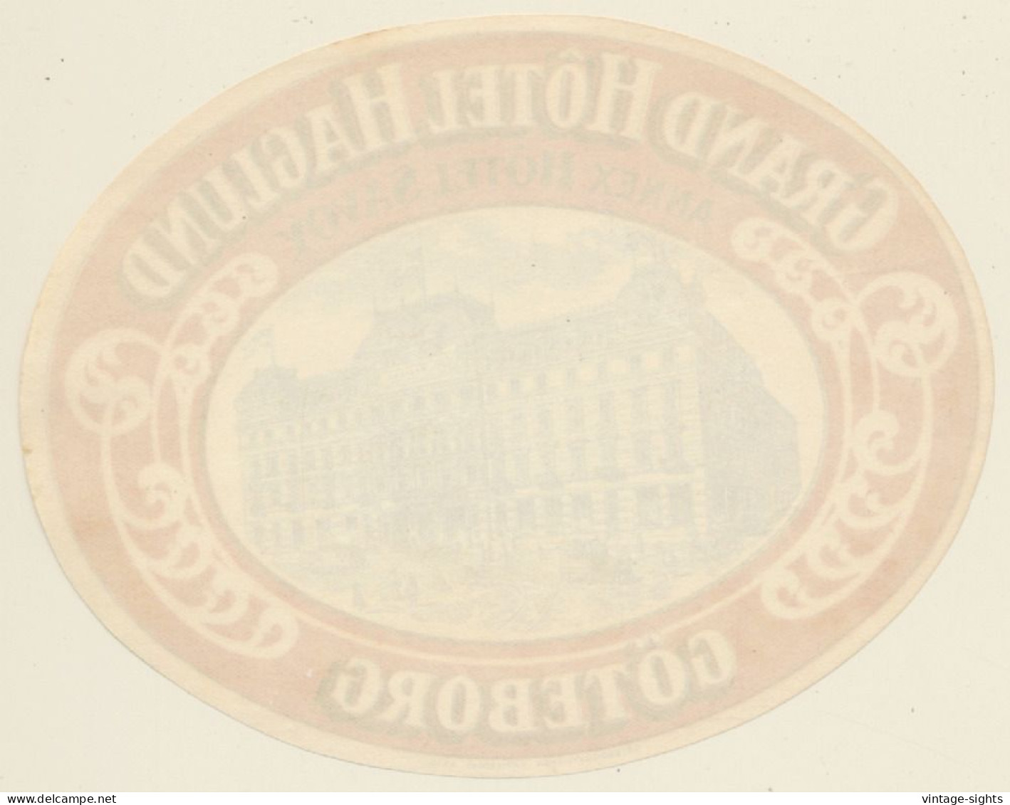 Göteborg / Sweden: Grand Hotel Haglund (Vintage Luggage Label) - Hotelaufkleber