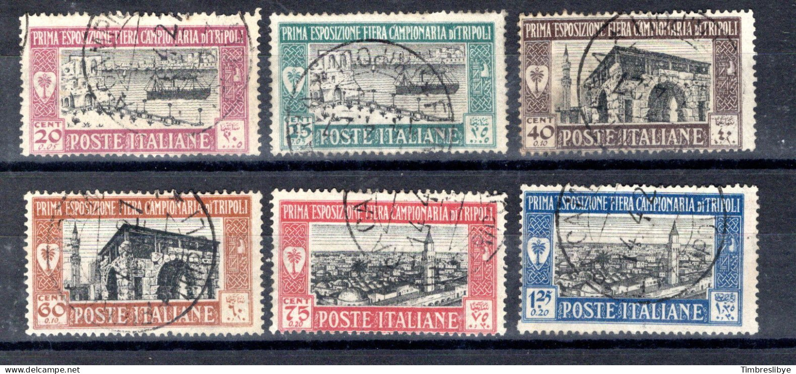 LIBYA - Tripolitaine, 15.2.1927 1er Foire De Tripoli, Michel-N° 51 - 56, Oblitéré - Tripolitaine
