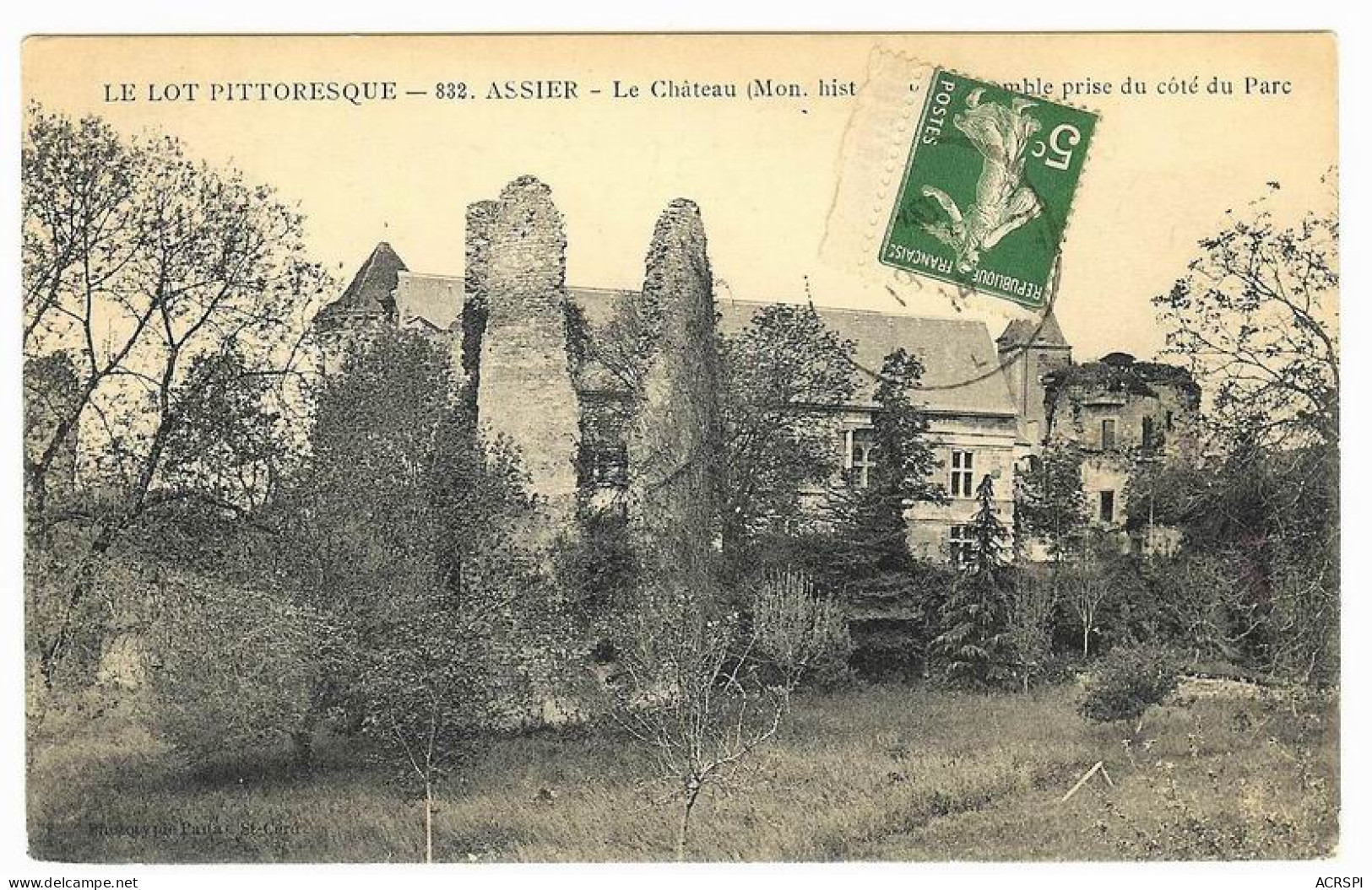 ASSIER  Le Chateau édition Marcel Raitre Carte Rare - Assier