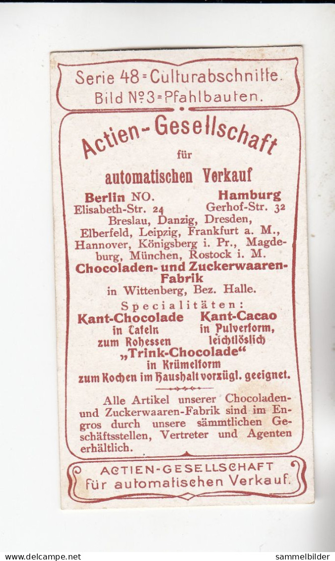 Actien Gesellschaft Culturabschnitte Pfahlbauten     Serie  48 #3 Von 1900 - Stollwerck