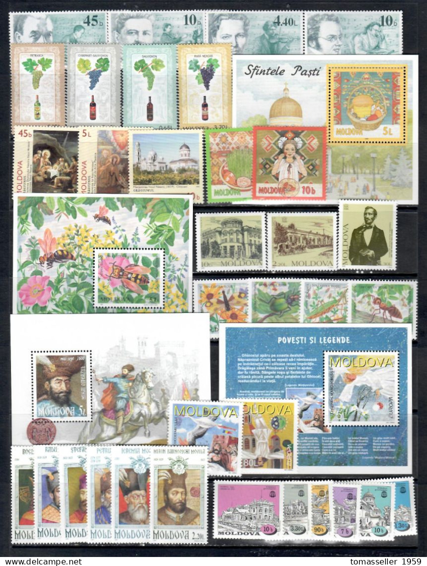 Moldova- 14 !!! Years (1994- 2007)  Sets- Almost 160 Issues.MNH** - Moldavia